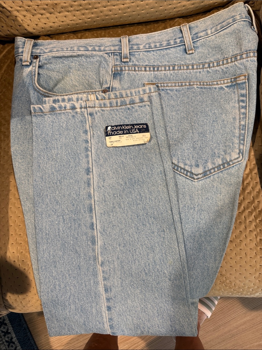 Calvin Klein Men’s Light Blue Straight Leg Jeans